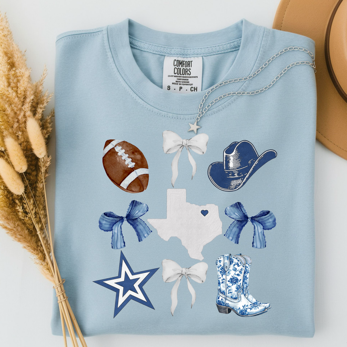 Football Tee w/Star and Boots