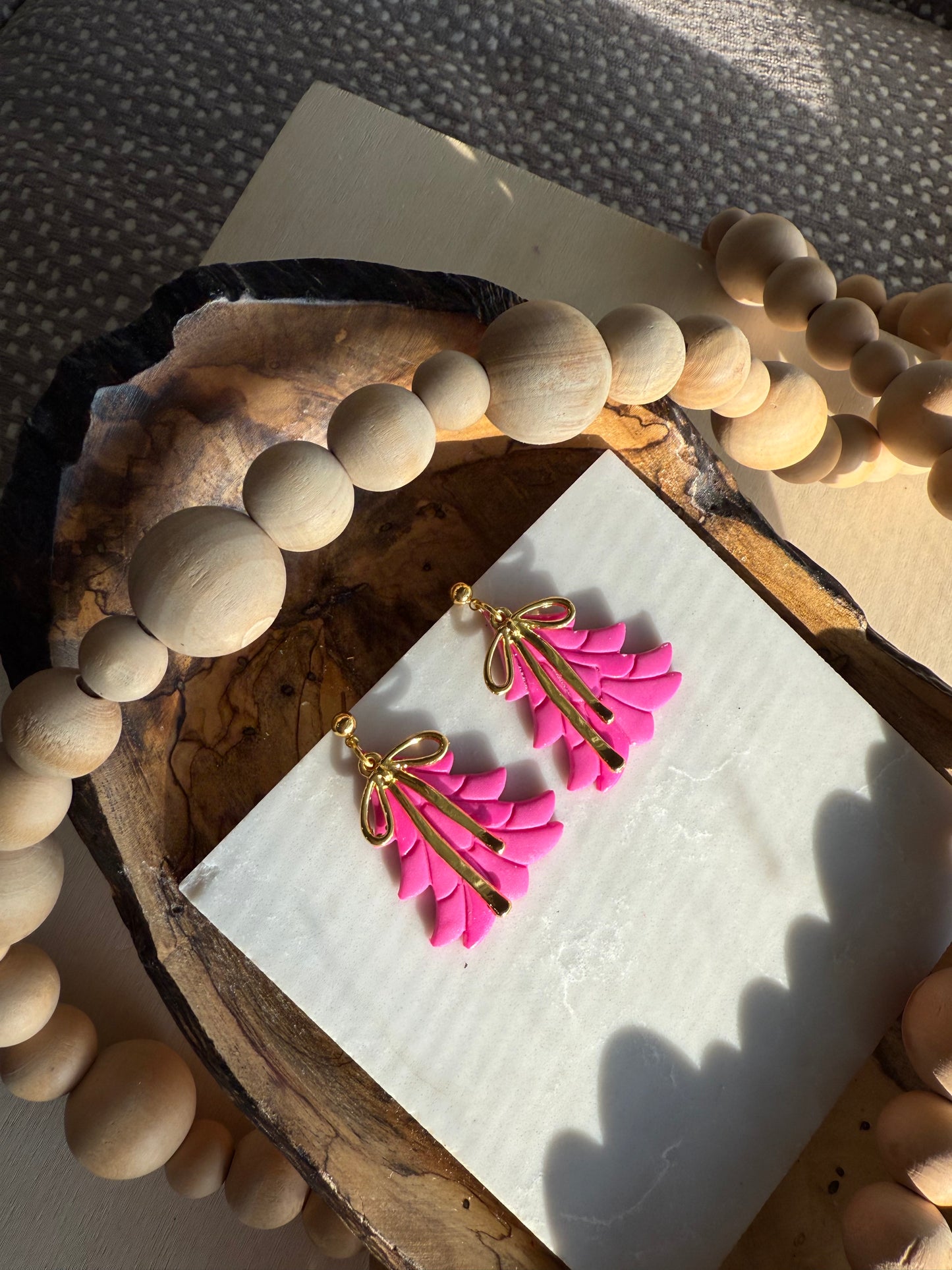 EGB Pink Christmas Earrings