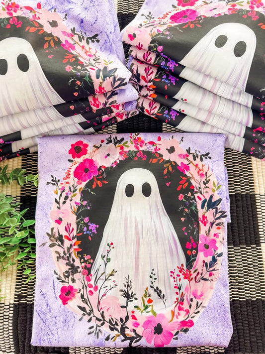 Purple Dyed Ghost Tee