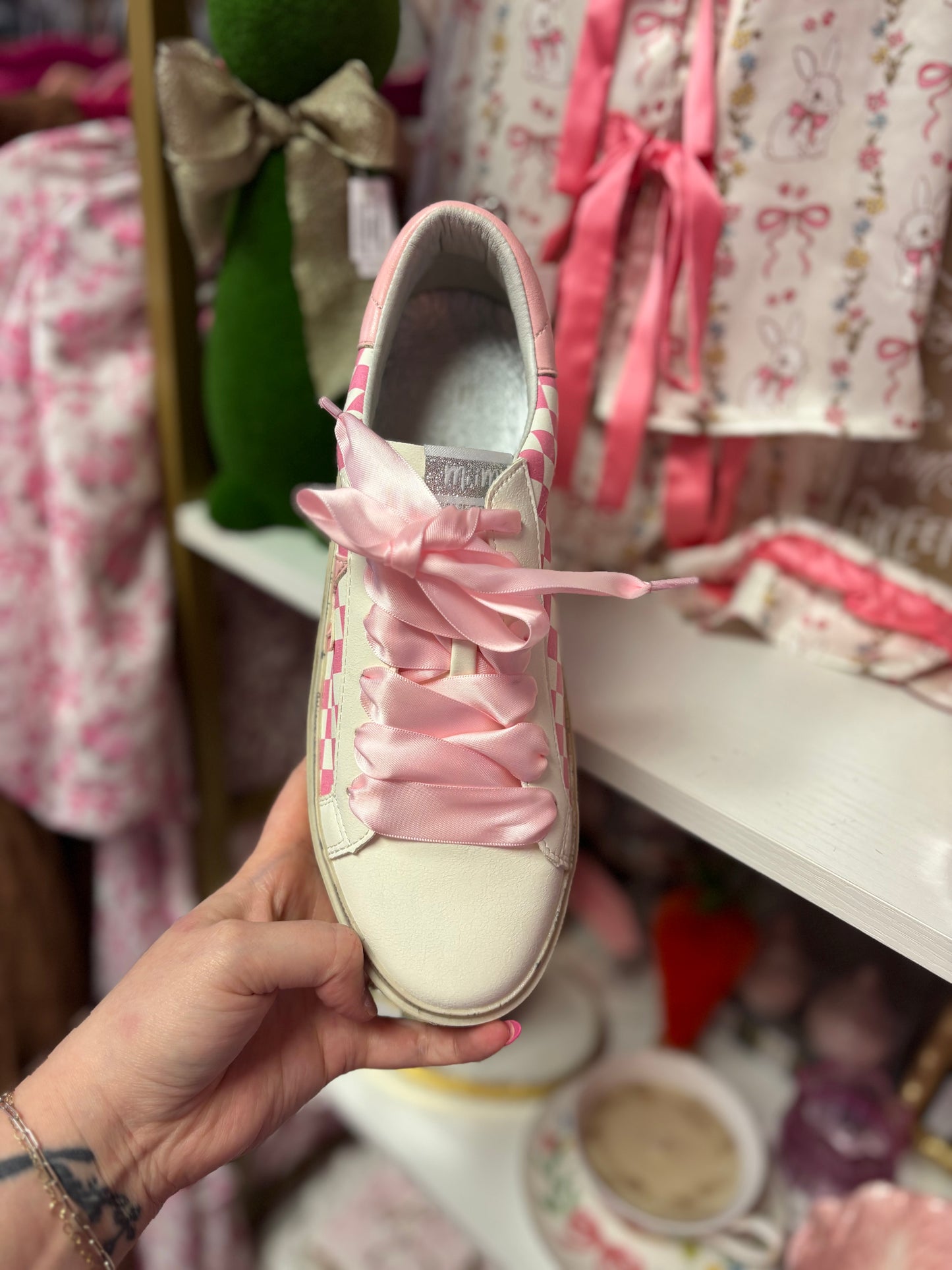 Pink Gingham Sneaker Pre-Order