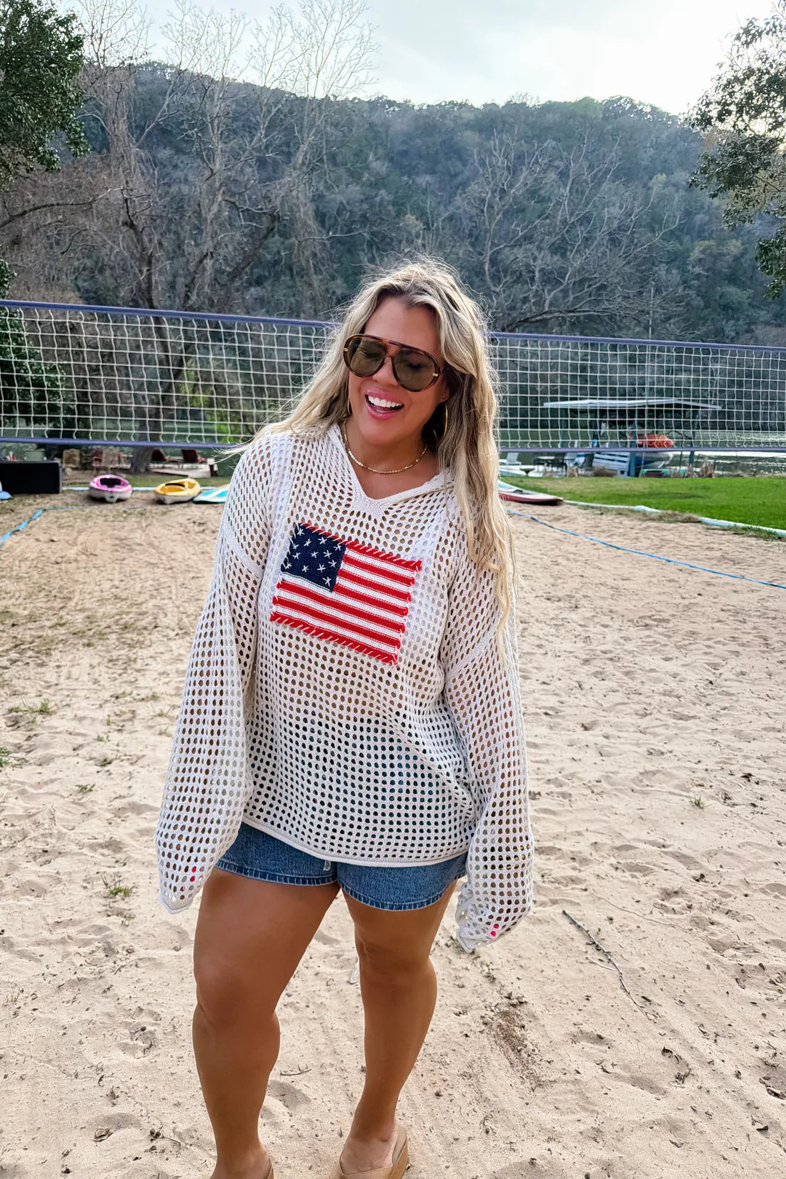 Freedom Flag Patch Pullover by Blakeley
