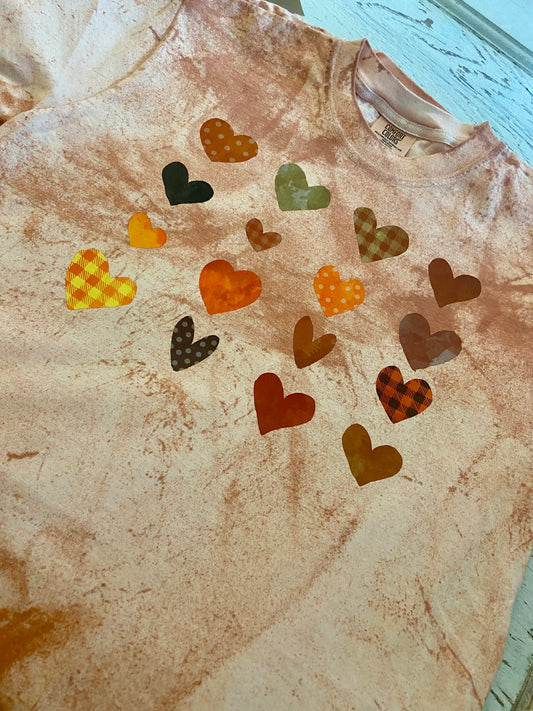 Multi Hearts Tie Dye Tee
