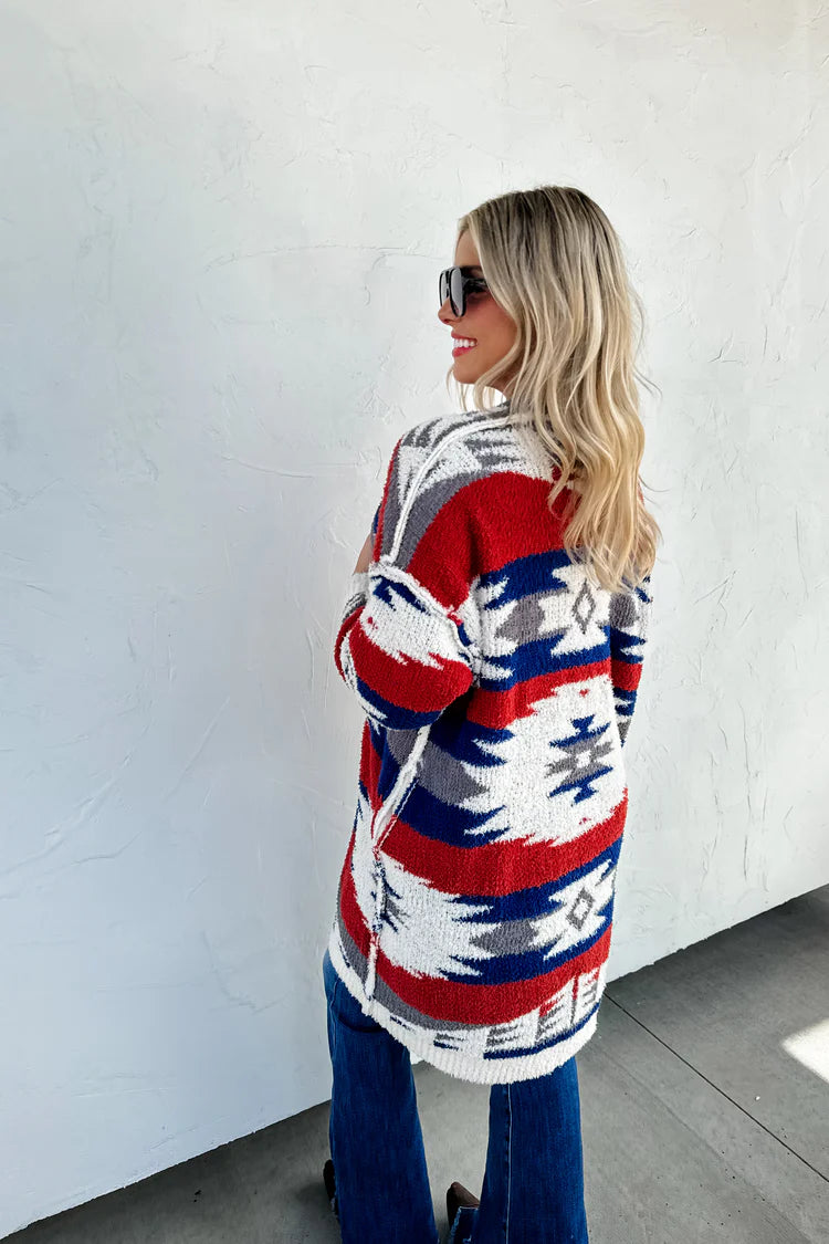 Reversible Aztec Cardigan