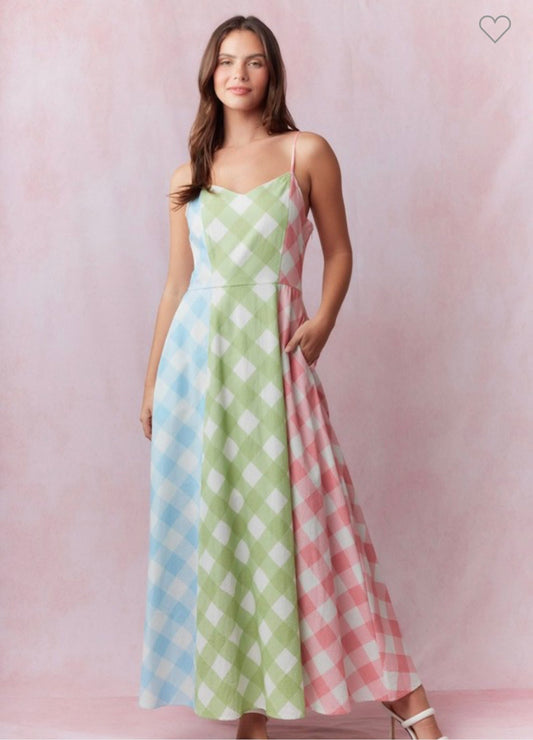 Spring Gingham Maxi