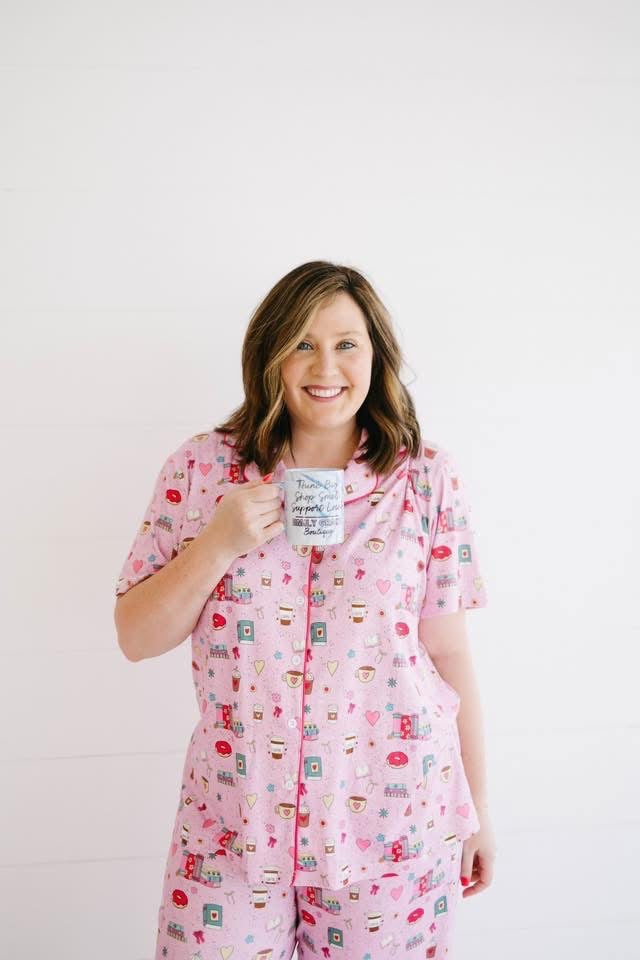 Coffee & Books Short Sleeve PJ Set Deposit