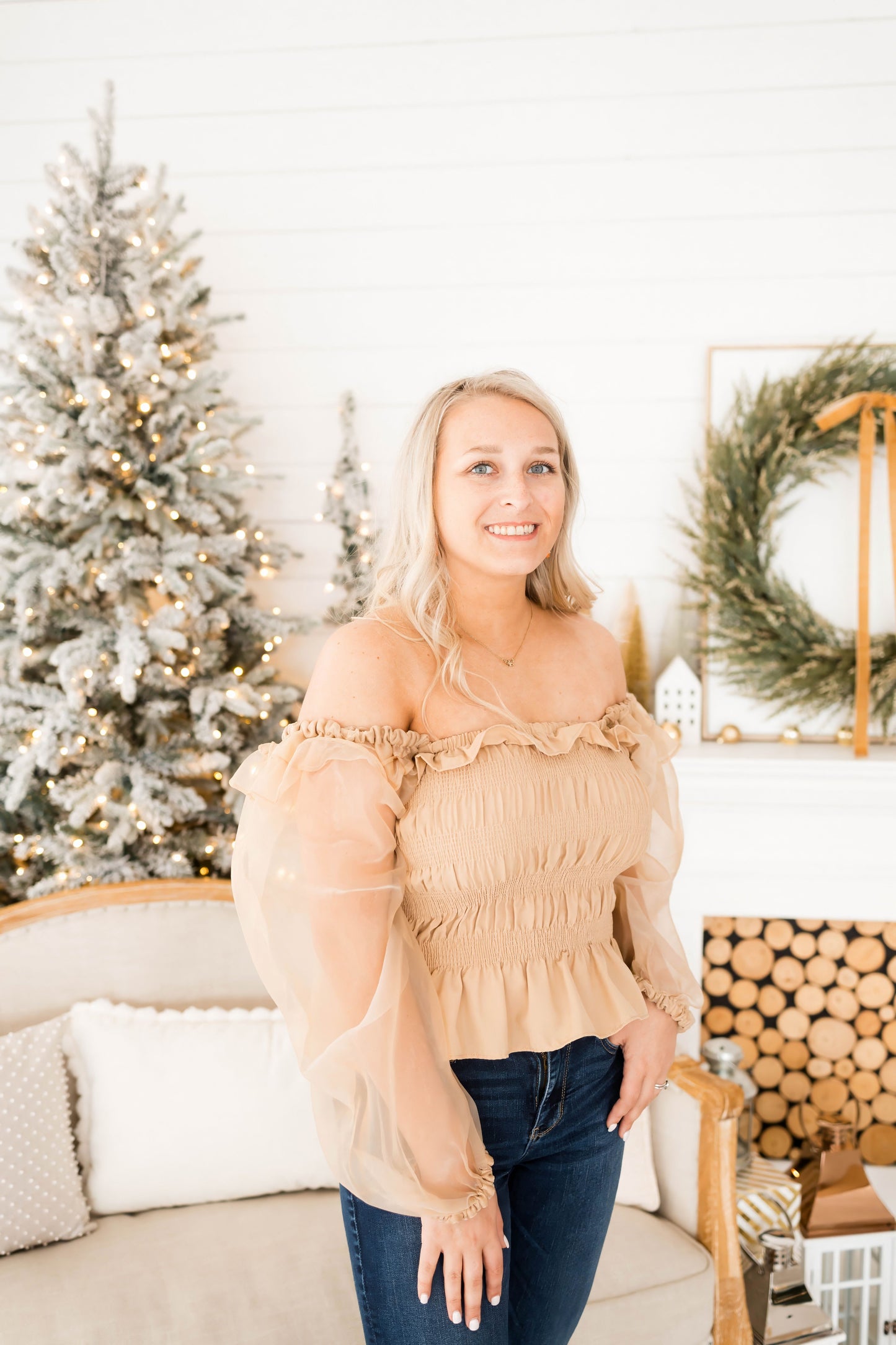 Delaynie Smocked Top