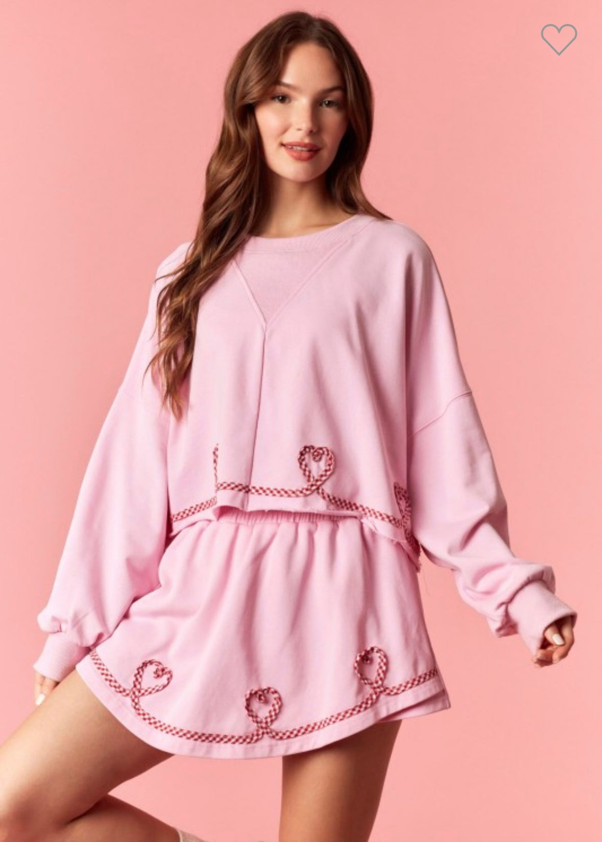 You & Your Pretty Heart Skort Set