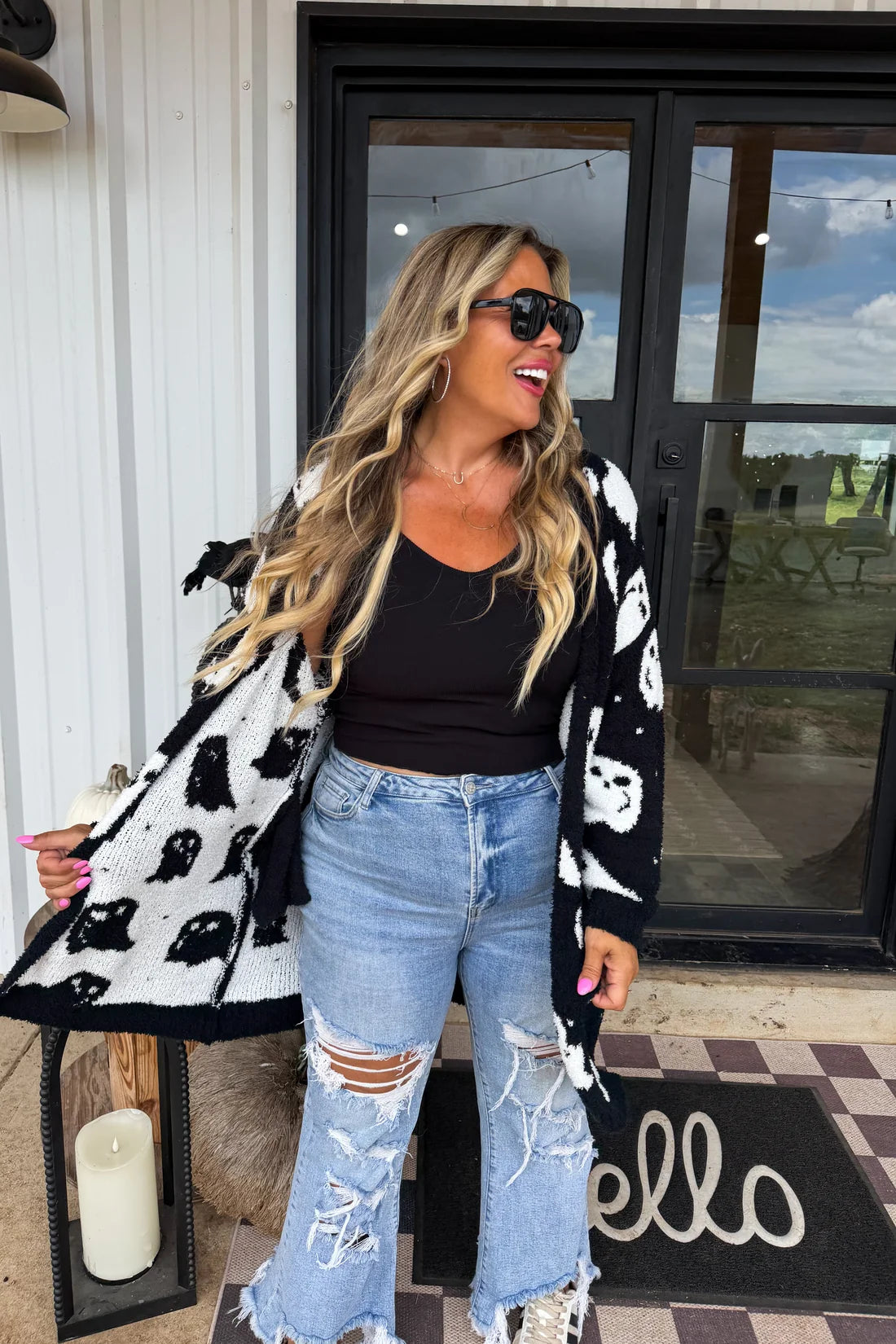 Boo Crew Reversible Cardigan by Blakeley