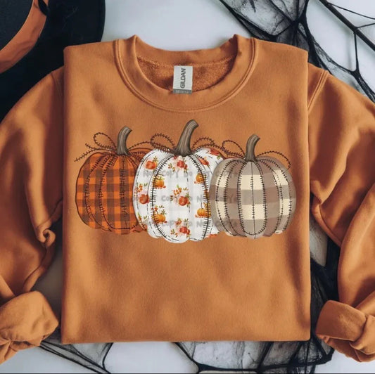 Patterned Pumpkins Tee/Sweatshirt
