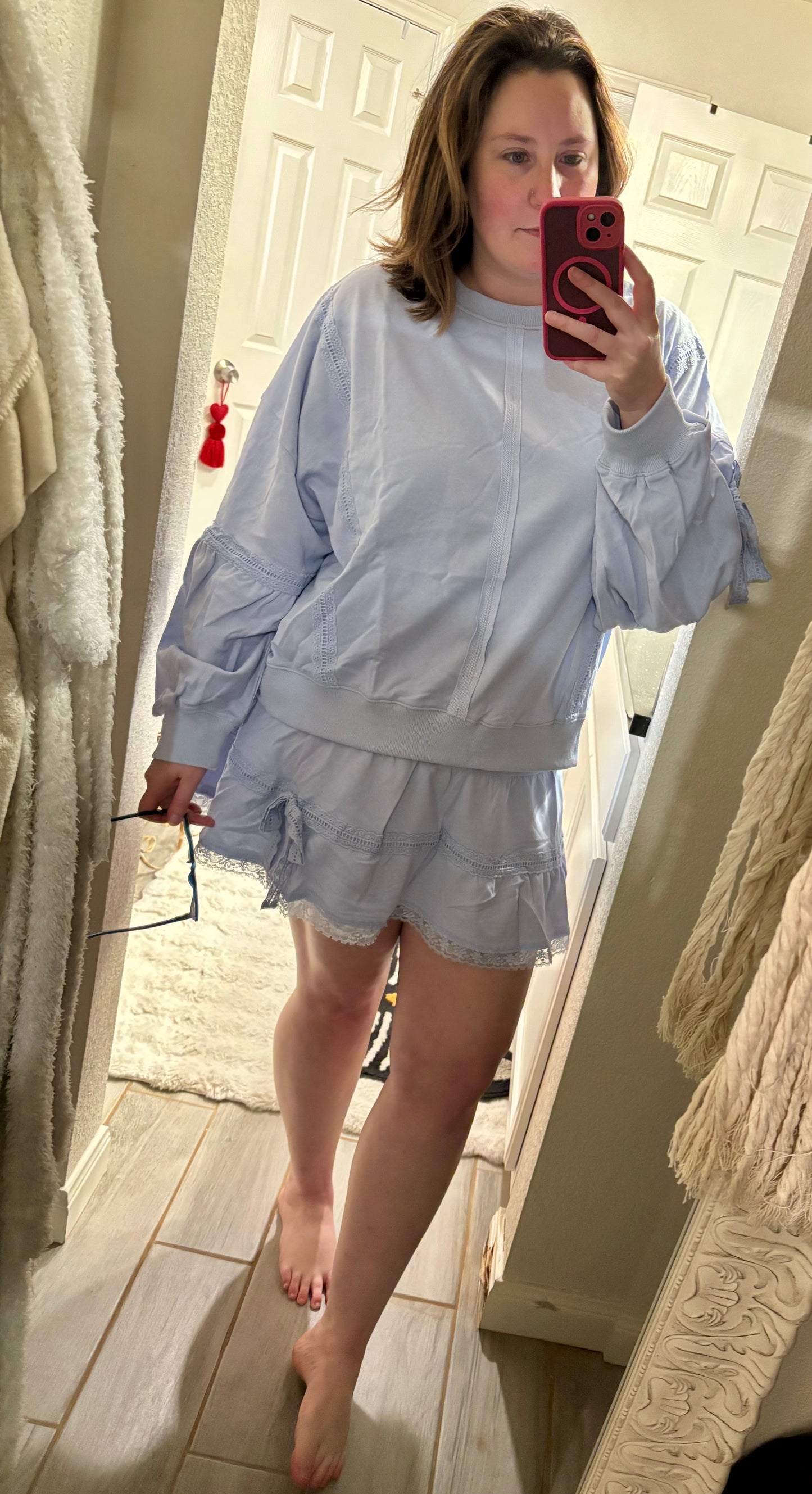 Dusty Blue Skort Set