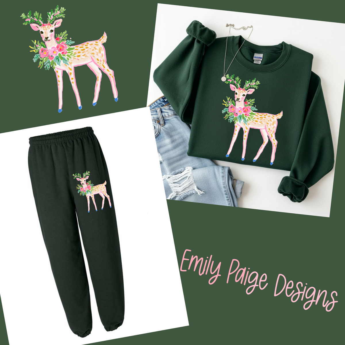 Christmas Deer Sweatpants