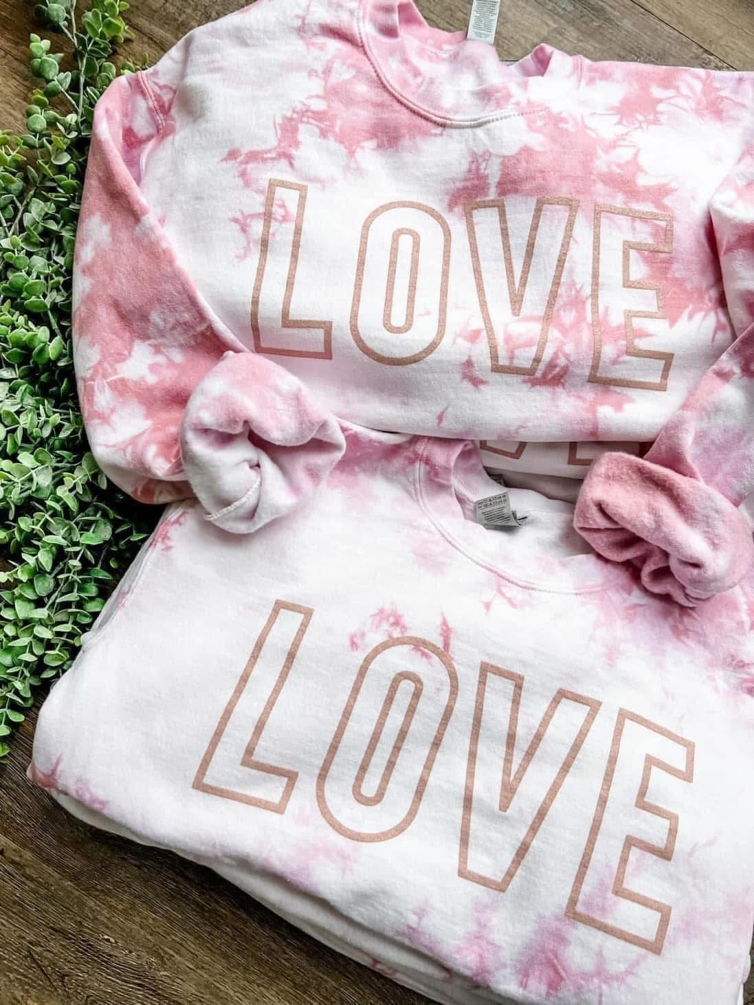 Love Tie Dye Sweatshirt