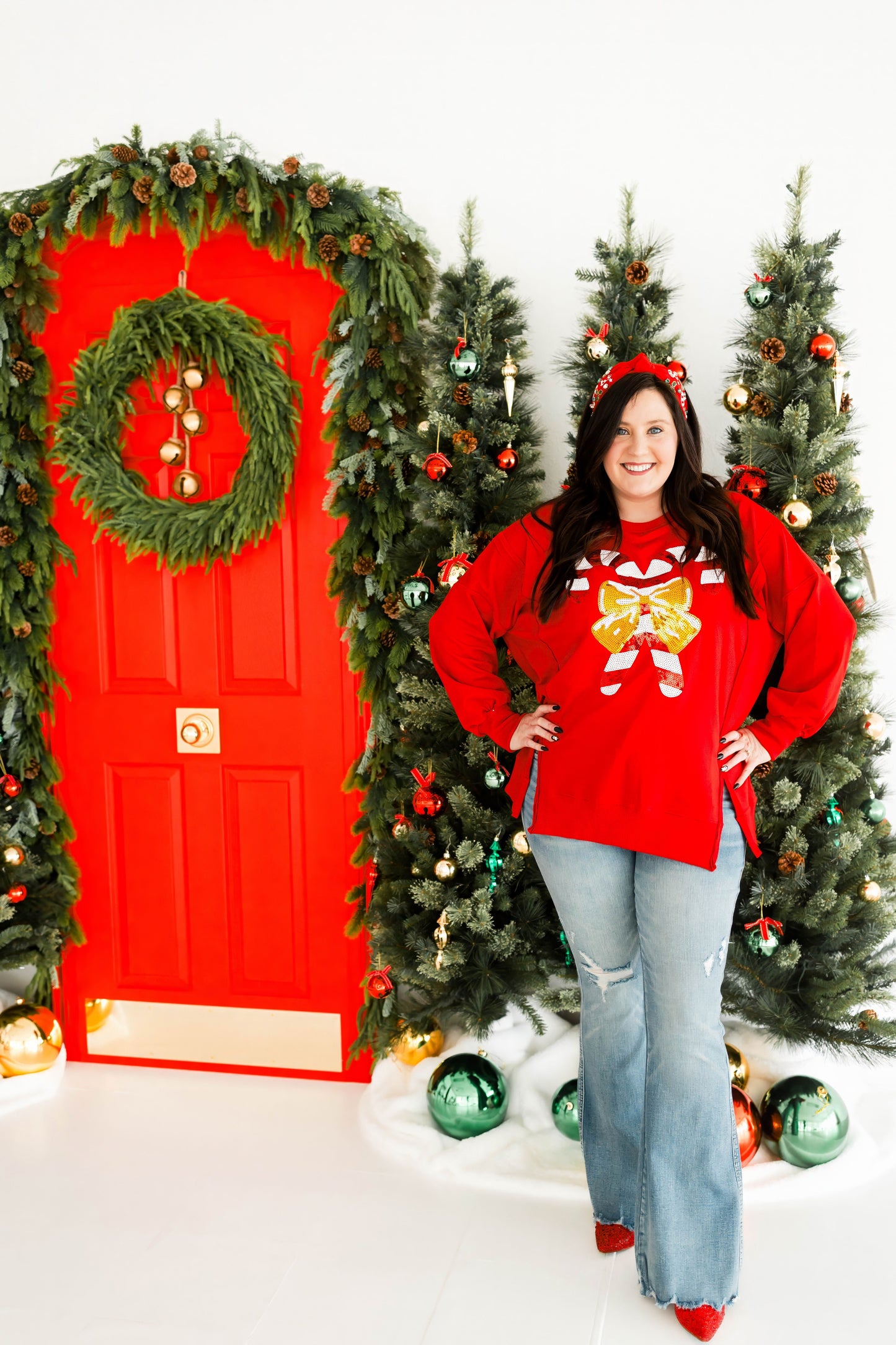 Candy Cane Lane Sequin Sweatshirt