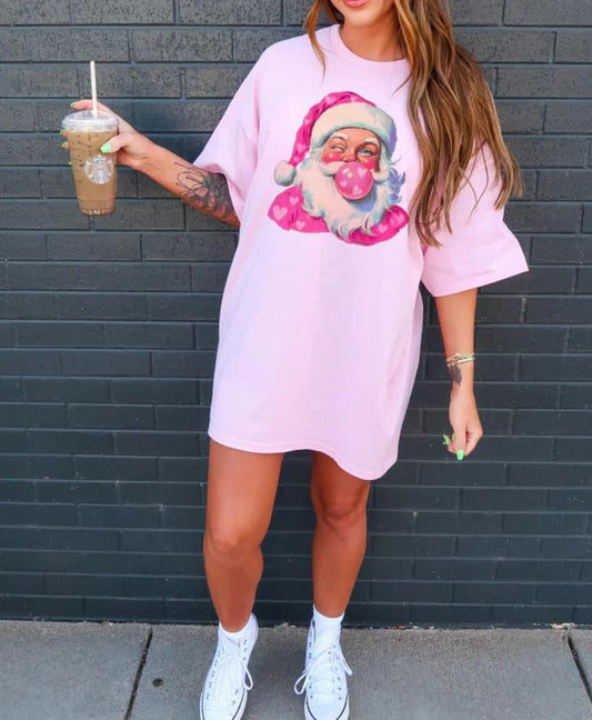 Bubblegum Santa Tee/Sweatshirt