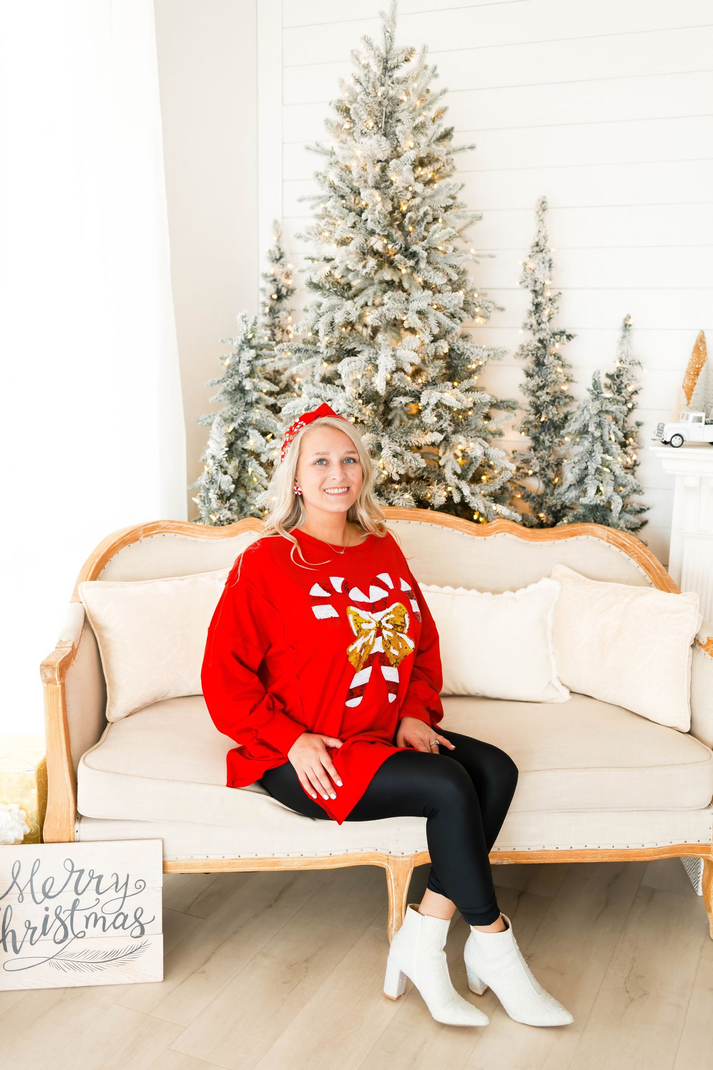 Candy Cane Lane Sequin Sweatshirt