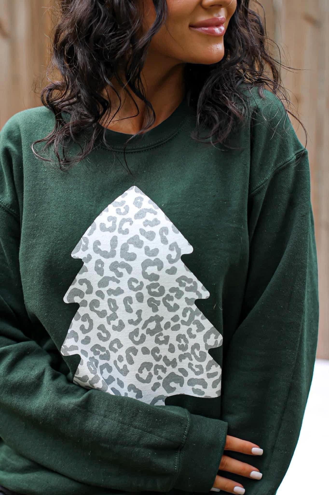 Cheetah Christmas Tree Sweatshirt