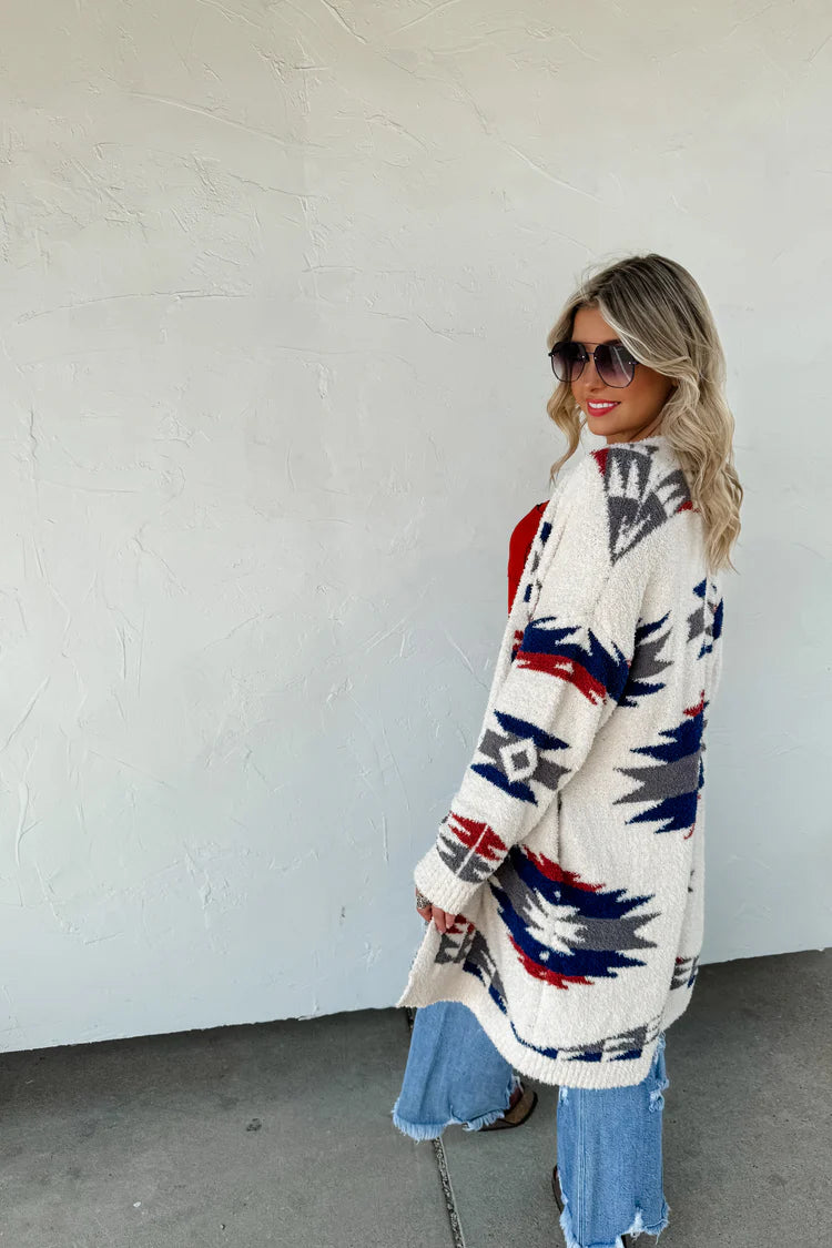 Reversible Aztec Cardigan