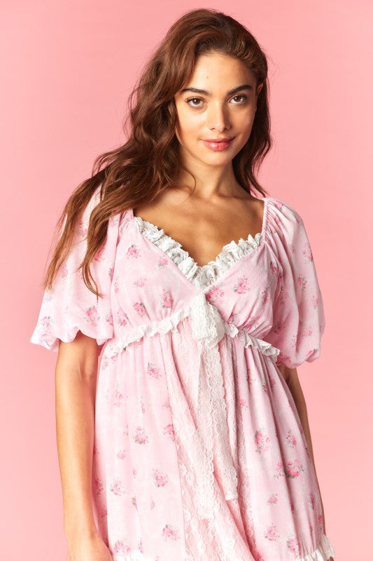 Vintage Rose Lace Panel Dress by Rareraw