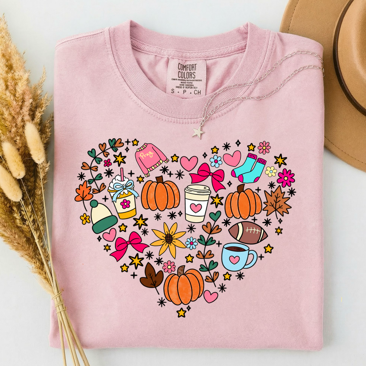 Fall Lovers Heart Sweatshirt by Emily Paige