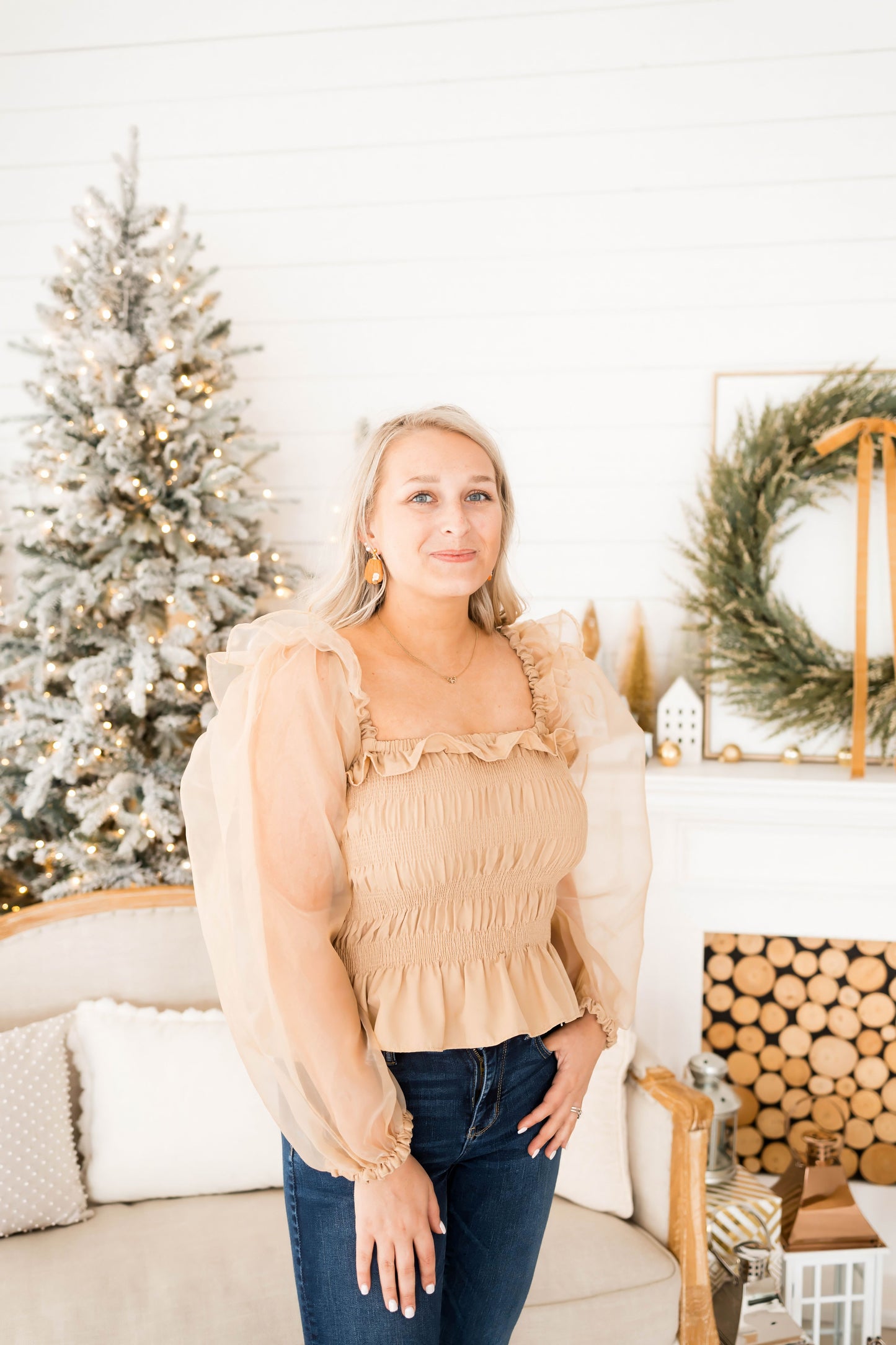 Delaynie Smocked Top