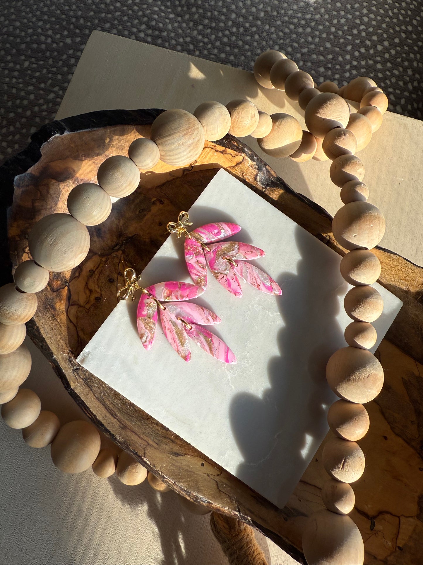 EGB Pink Christmas Earrings