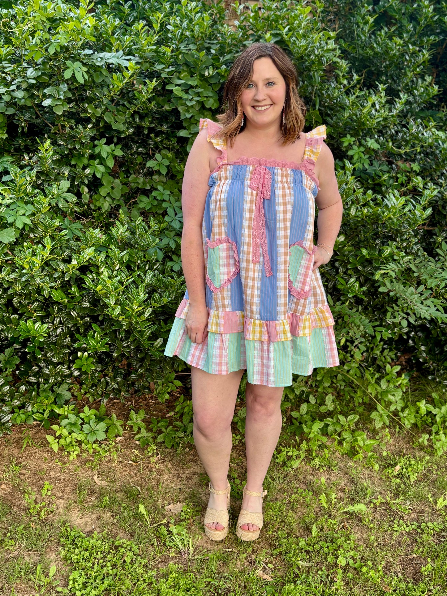 Pastel Patchwork Dress IN STOCK