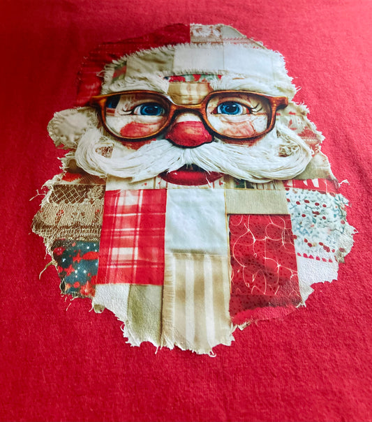 Santa Patchwork Longsleeve Tee
