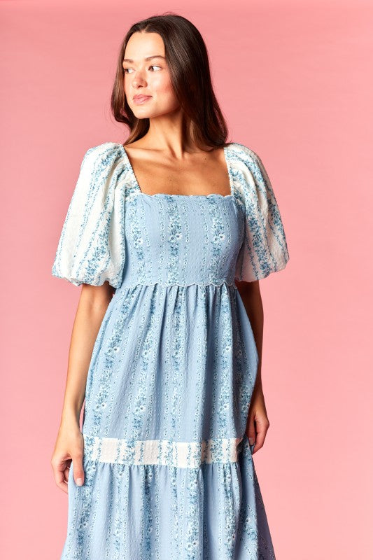 Blue Floral Maxi by Rareraw