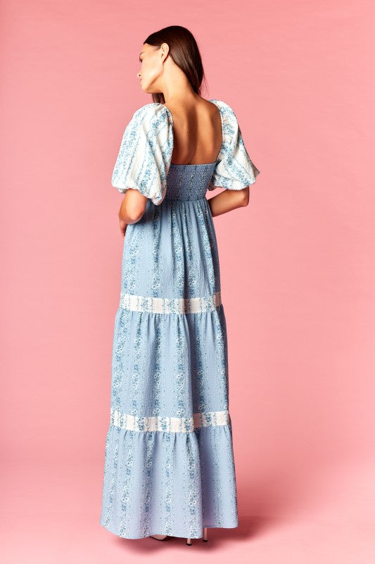 Blue Floral Maxi by Rareraw