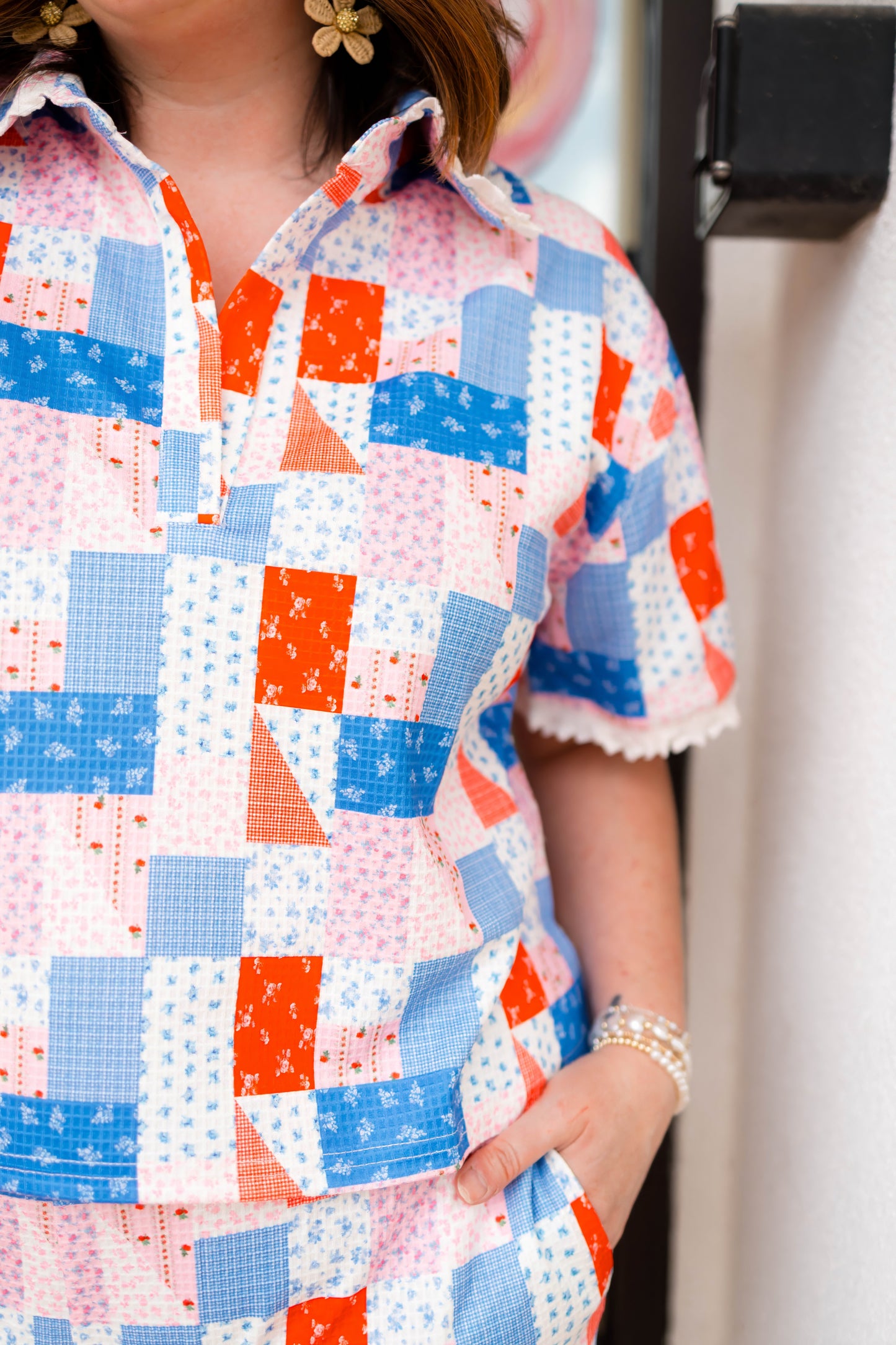 Red White and Blue Patchwork Set by Rareraw