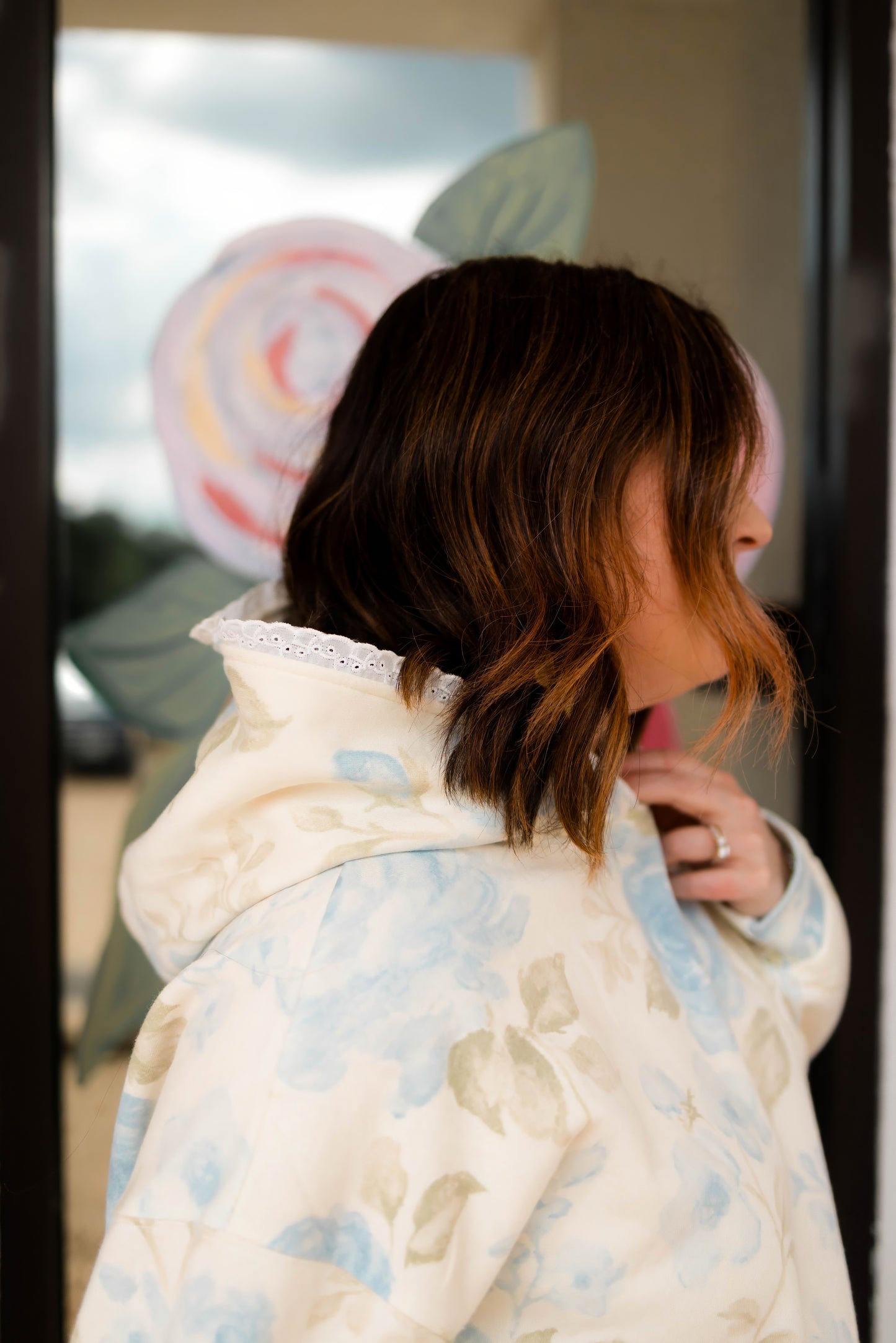 Lila Lace Hoodie Pullover by Blakeley