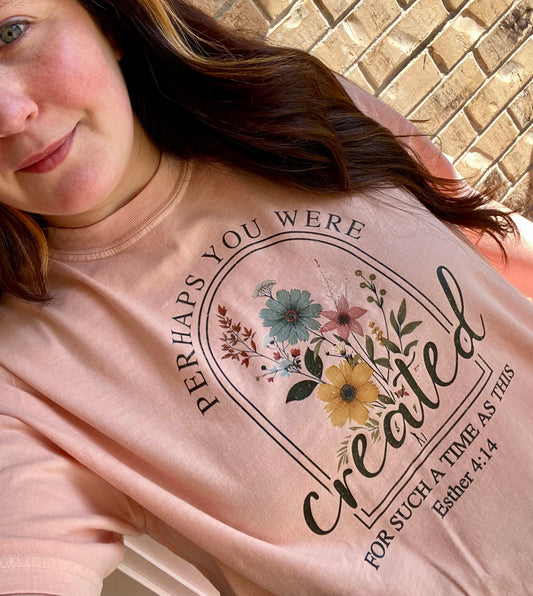 Peach Comfort Colors Created Tee