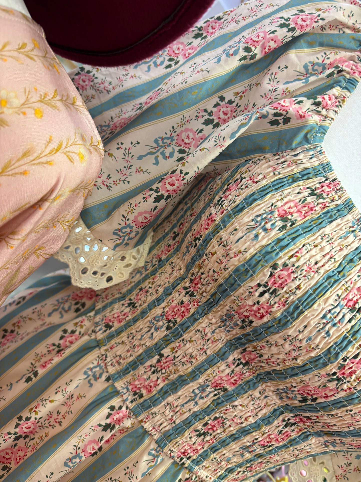 Smocked Teal Floral Dress by BiBi