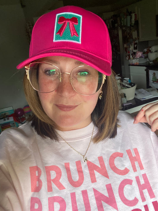 Embroidered Bow Hats