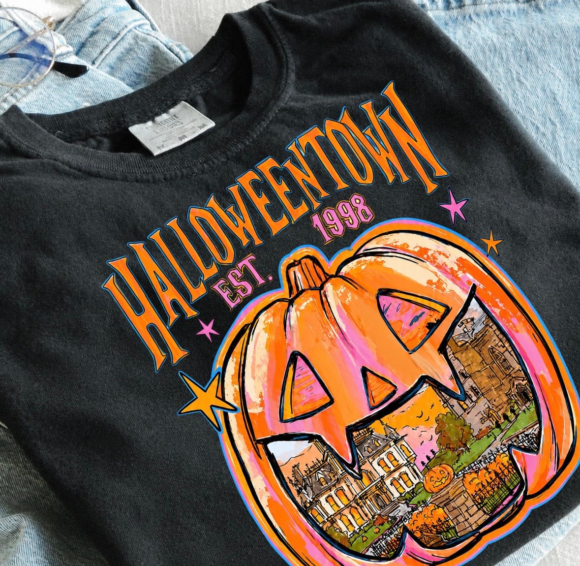 Neon Halloweentown Tee