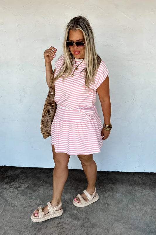 Coastal Stripes Skort Set
