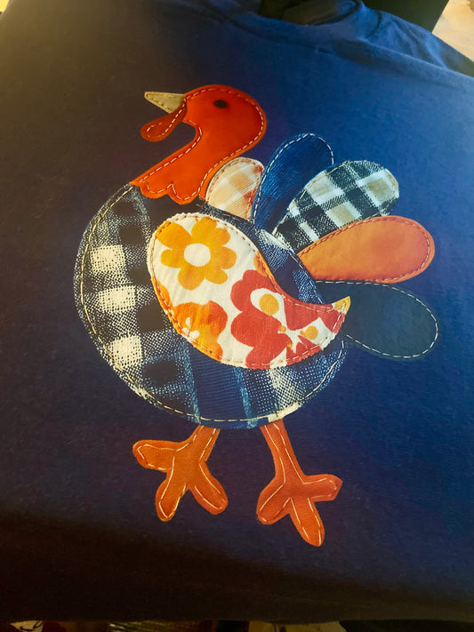 Navy Long Sleeve Turkey Tee