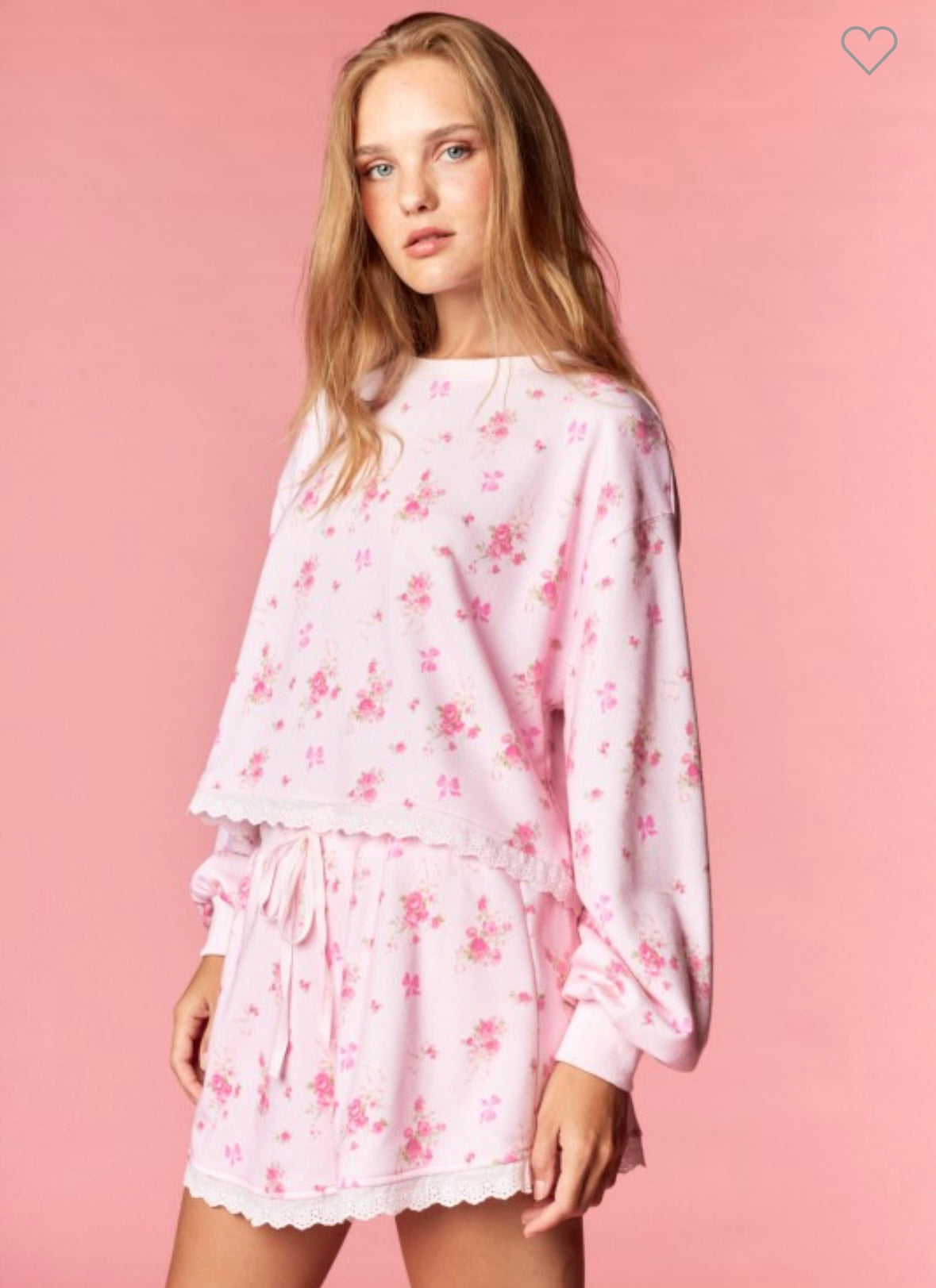 Floral & Lace Skort Set