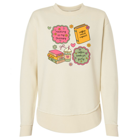 Coffee & Book Girly Tee/ Sweatshirt