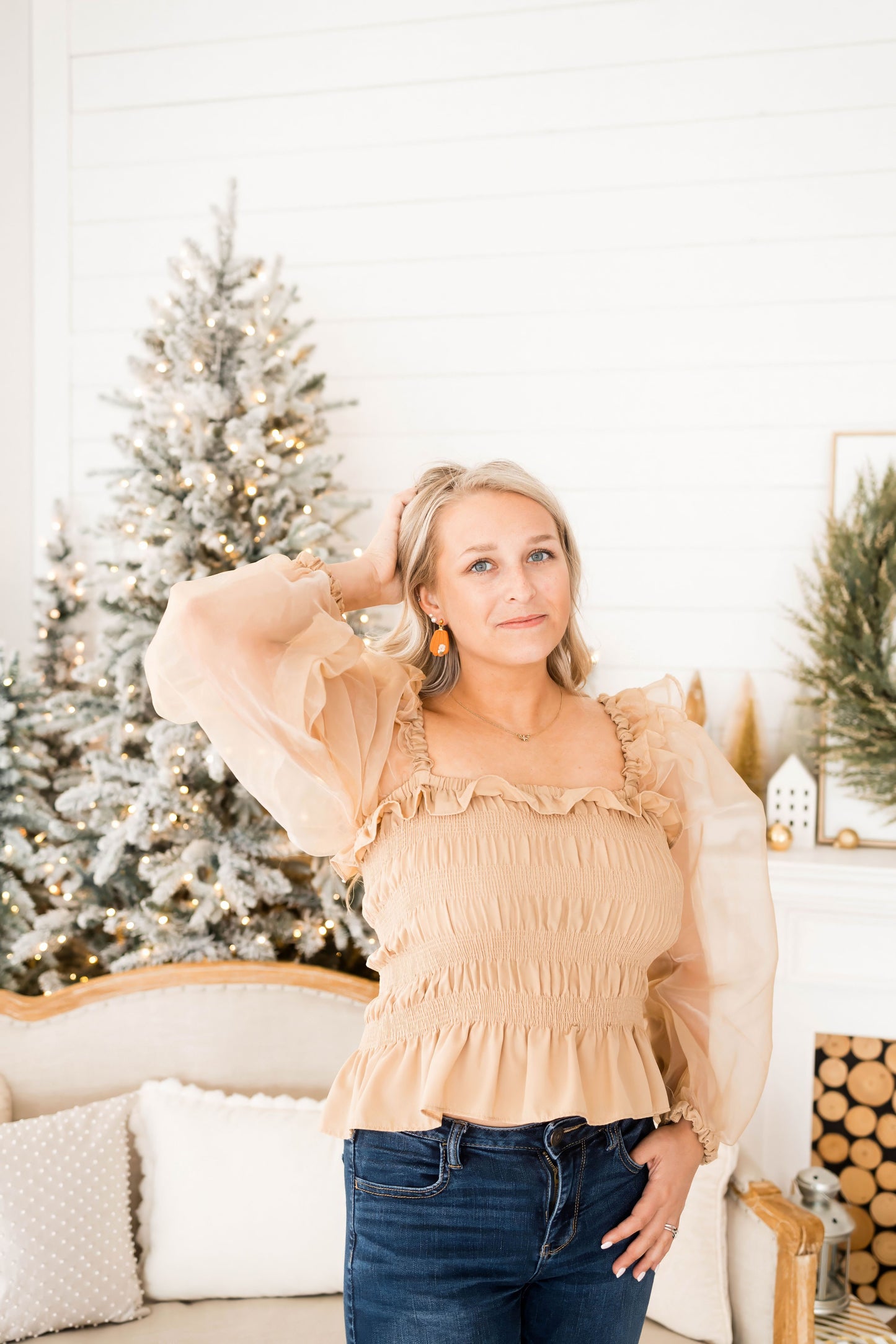 Delaynie Smocked Top