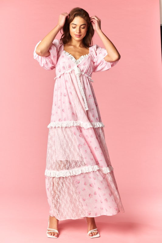 Vintage Rose Lace Panel Dress by Rareraw