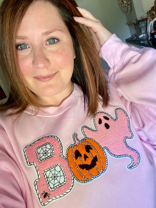 Boo Chenille Sweatshirt