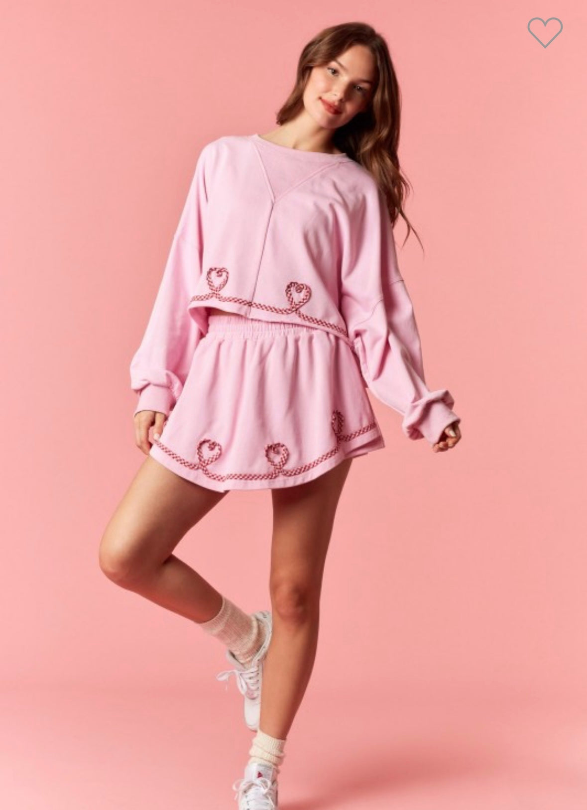 You & Your Pretty Heart Skort Set