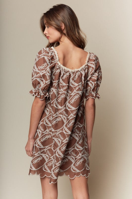 Football Embroidered Dress By Rareraw