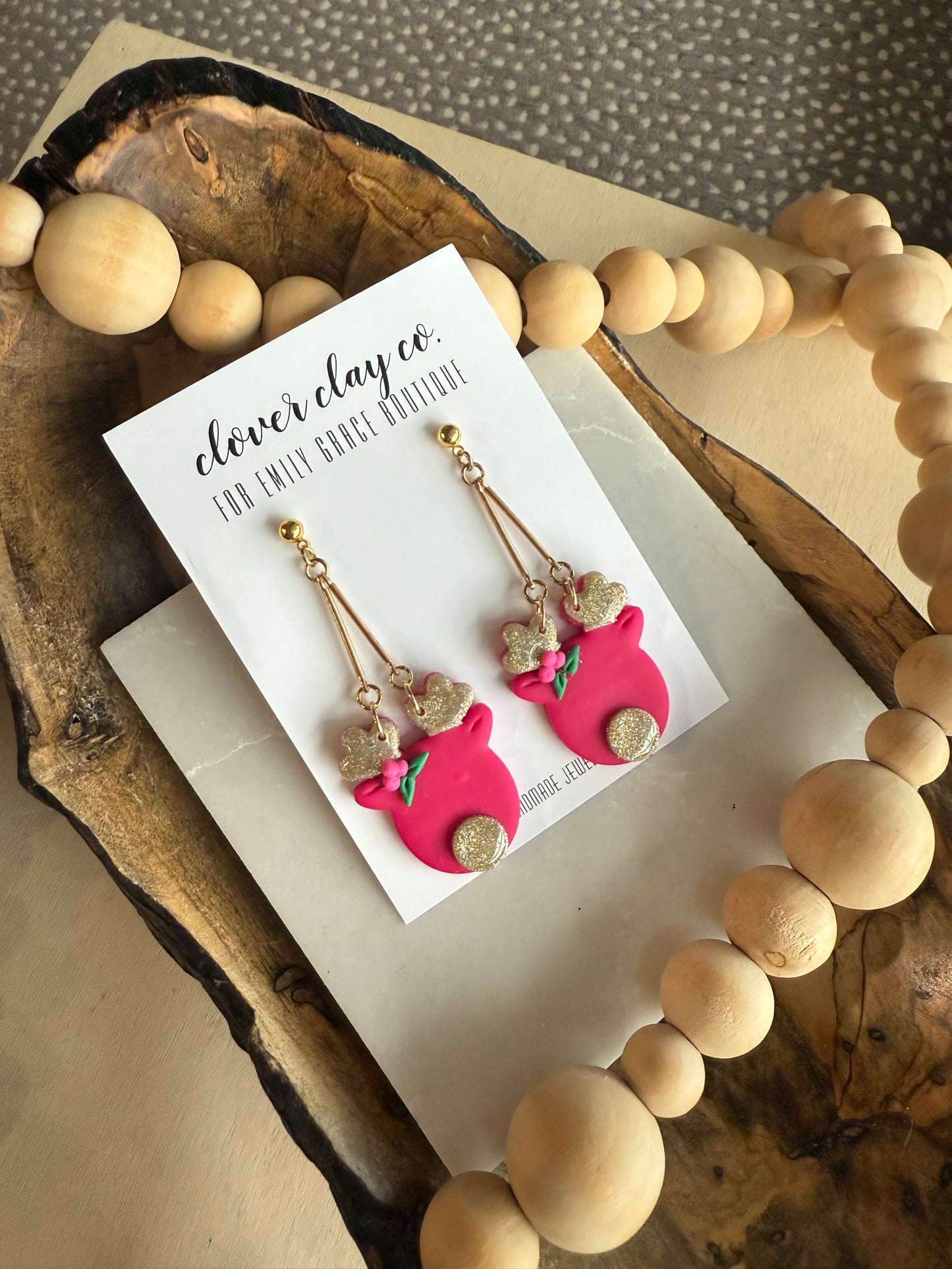 Clover Clay Christmas Earring Collection Part 1