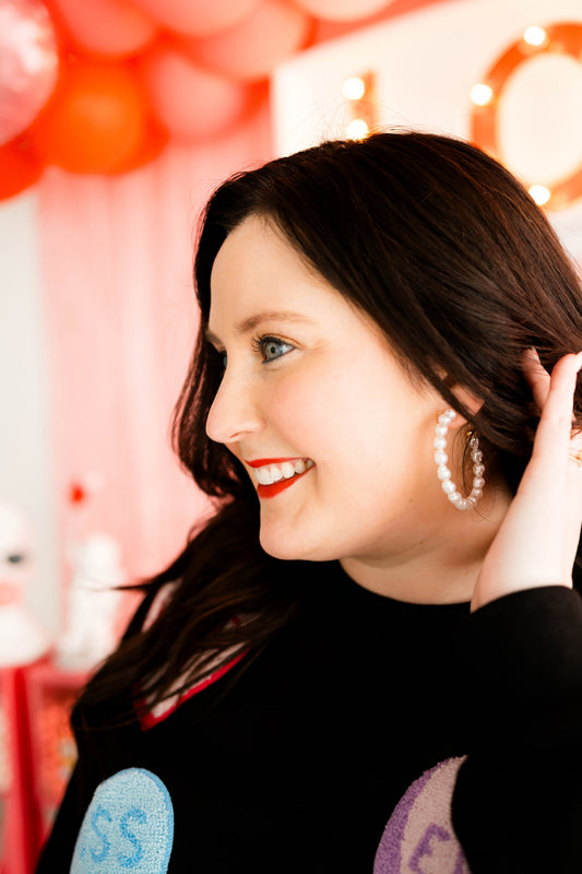 True Classic Pearl Hoop Earrings