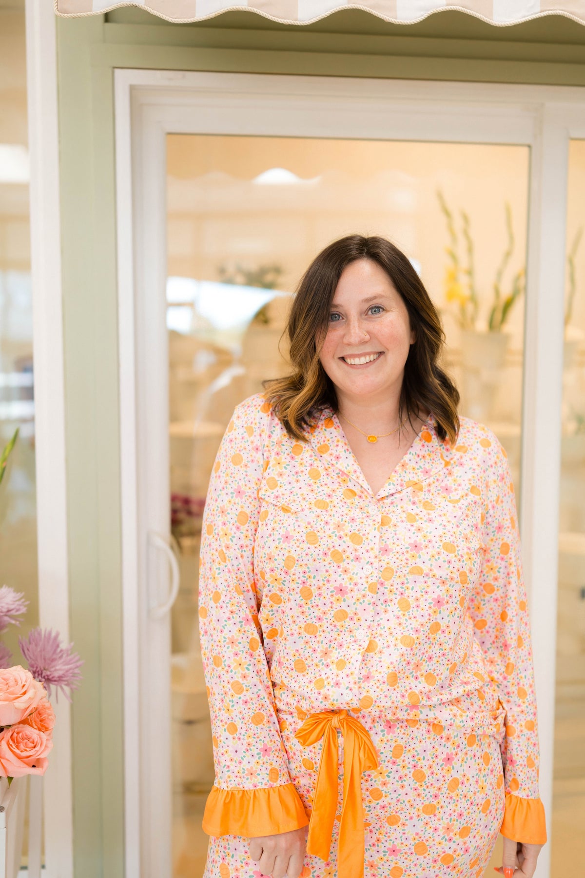Emily Paige Designs Floral Pumpkin PJ Set Deposit