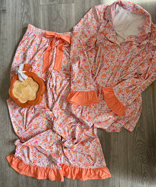 Emily Paige Designs Floral Pumpkin PJ Set Deposit
