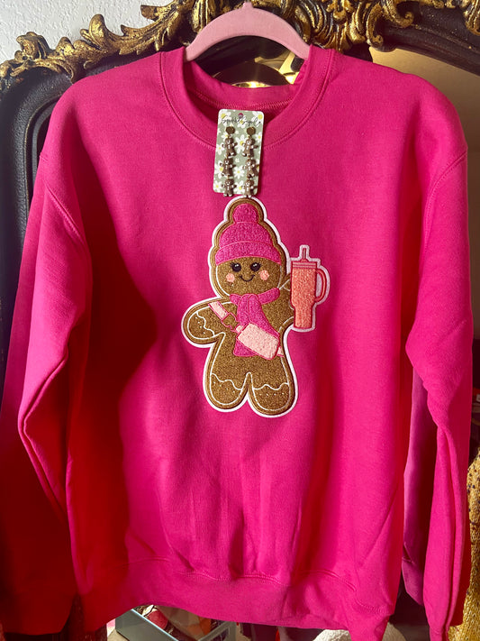 Gingerbread Chenille Patch Sweatshirt