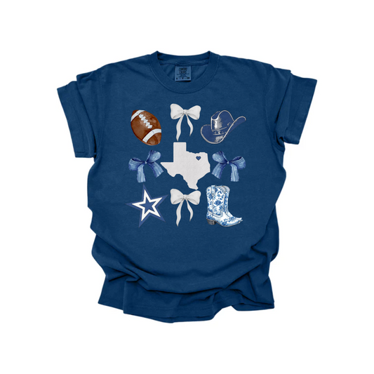 Football Tee w/Star and Boots